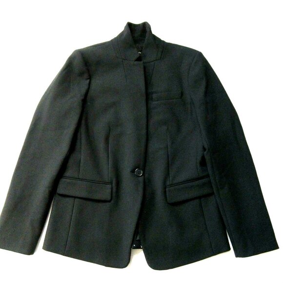 NWT J.Crew Regent Blazer in Black Four Season Stretch Single Button Jacket 8 - Picture 2 of 4